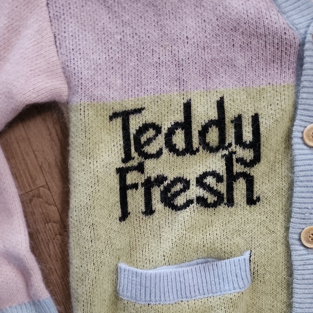 Teddy Fresh x Care Bears Pastel Bear Graphic Unisex Cardigan Sweater - Picture 8 of 16